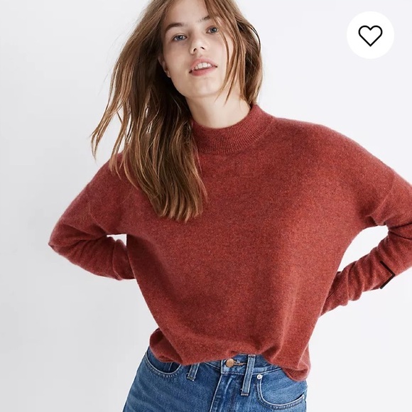 Madewell Sweaters - Madewell Cashmere Burnt Orange Mock Neck Sweater